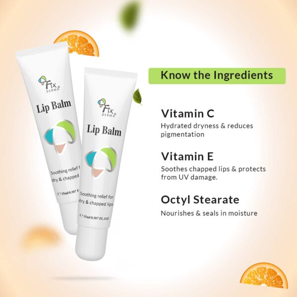 Fixderma Lip Balm with Vitamin C & Vitamin E for Dark Lips (15ml) - Fixderma