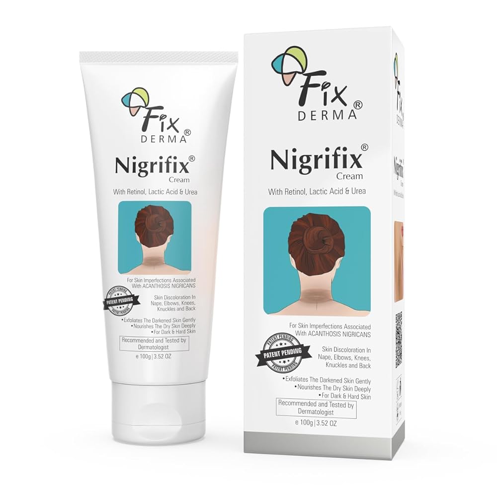 Fixderma Nigrifix Cream for Acanthosis Nigricans with Lactic Acid For Body Parts like Neck, Ankles, Knuckles, Armpits, Thighs & Elbows | Exfoliant 100 gm (Pack of 1)