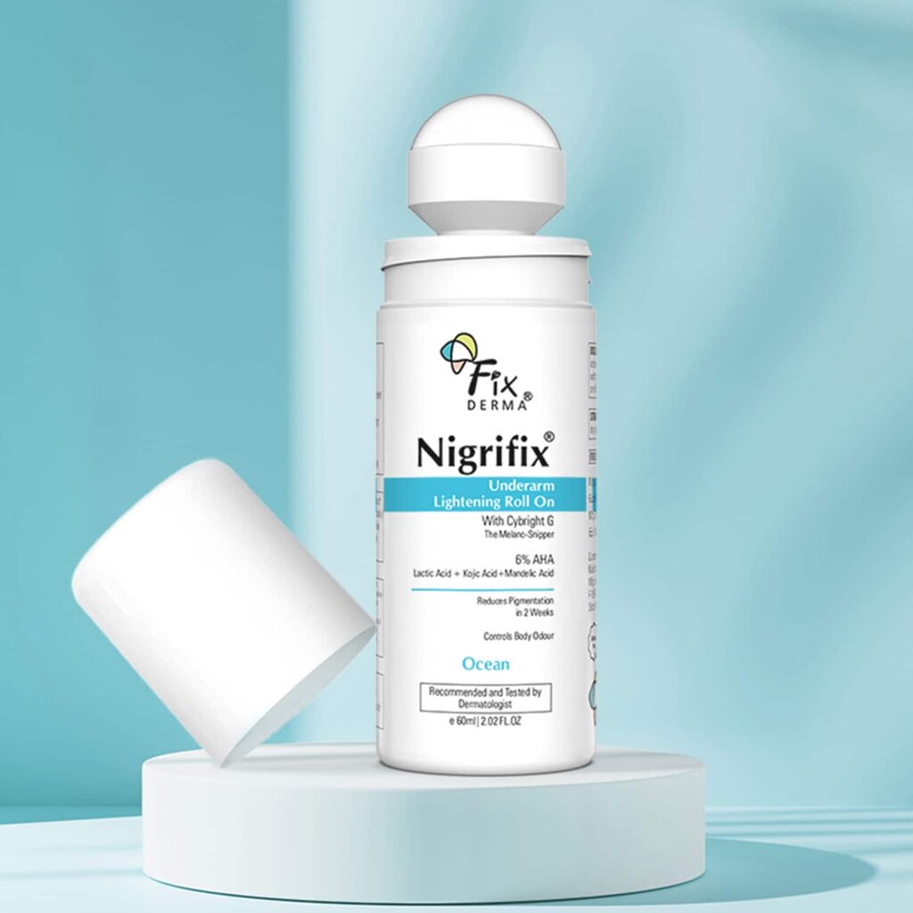 Fixderma Nigrifix Underarm Ocean Roll on - Brightens Skin & Exfoliates Underarm (60 ml) - Fixderma