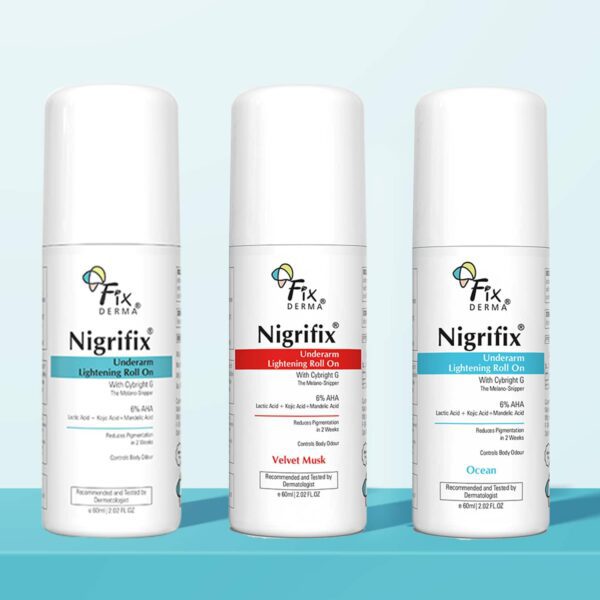Fixderma Nigrifix Underarm Ocean Roll on - Brightens Skin & Exfoliates Underarm (60 ml) - Fixderma