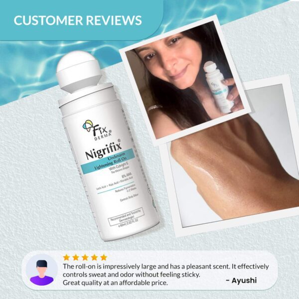 Fixderma Nigrifix Underarm Roll on for Brightens Skin & Exfoliates Underarm (60 ml) - Fixderma