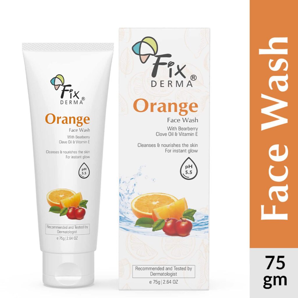 Fixderma Orange Facewash with Vitamin E & Bearberry for Tan Removal (75g) - Fixderma