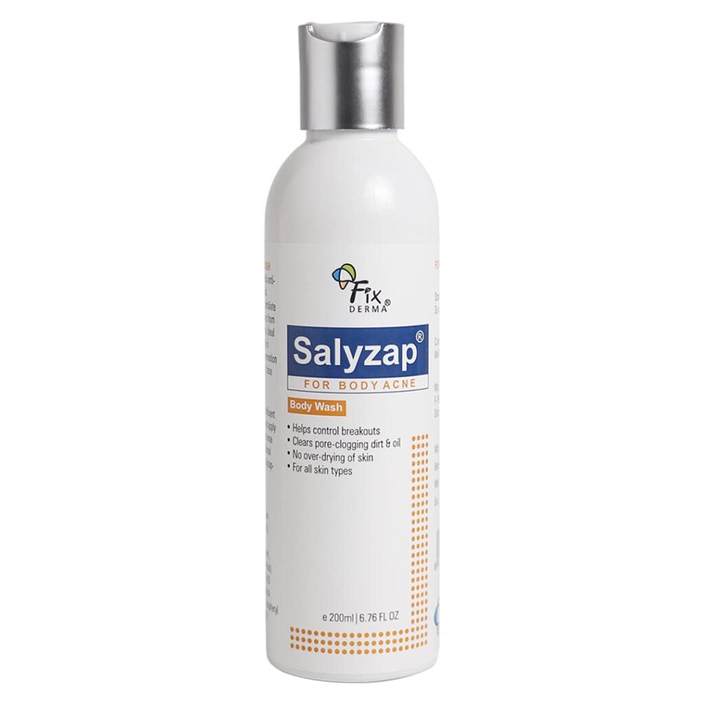 Fixderma Salyzap 2% Salicylic Acid Body Wash For Acne | Exfoliating Bodywash | Anti Acne Body Wash on Back & Arms for Acne Prone Skin | Helps in Control Brekouts, Unclogs Pores...