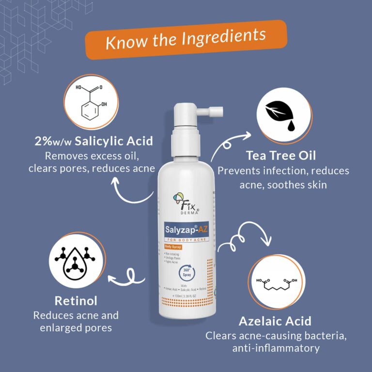 Fixderma Salyzap AZ For Body Acne Spray - (100ml) - Fixderma