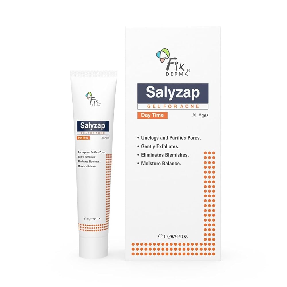 Fixderma Salyzap Day Time Gel For Acne, With Salicylic Acid, For Acne Scars, Pimples, Unclogs pores, Exfoliates, Soothes Acne And Redness Reduces Breakouts, Suitable for Oily...