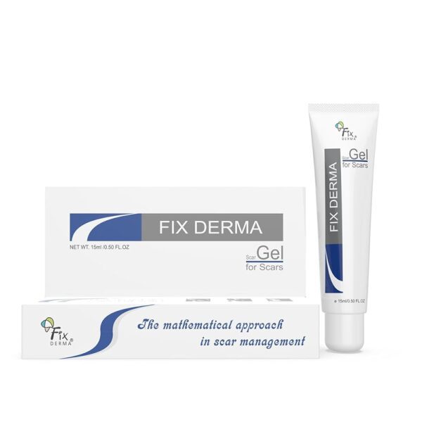 Fixderma Scar gel, Reduces Acne Scars, Surgery Scars, Injury Scars, Burn Scars, Keloid Scars, Scar Diminishing Gel, Scars due to Stretch marks, Suitable for all skin types- 15g