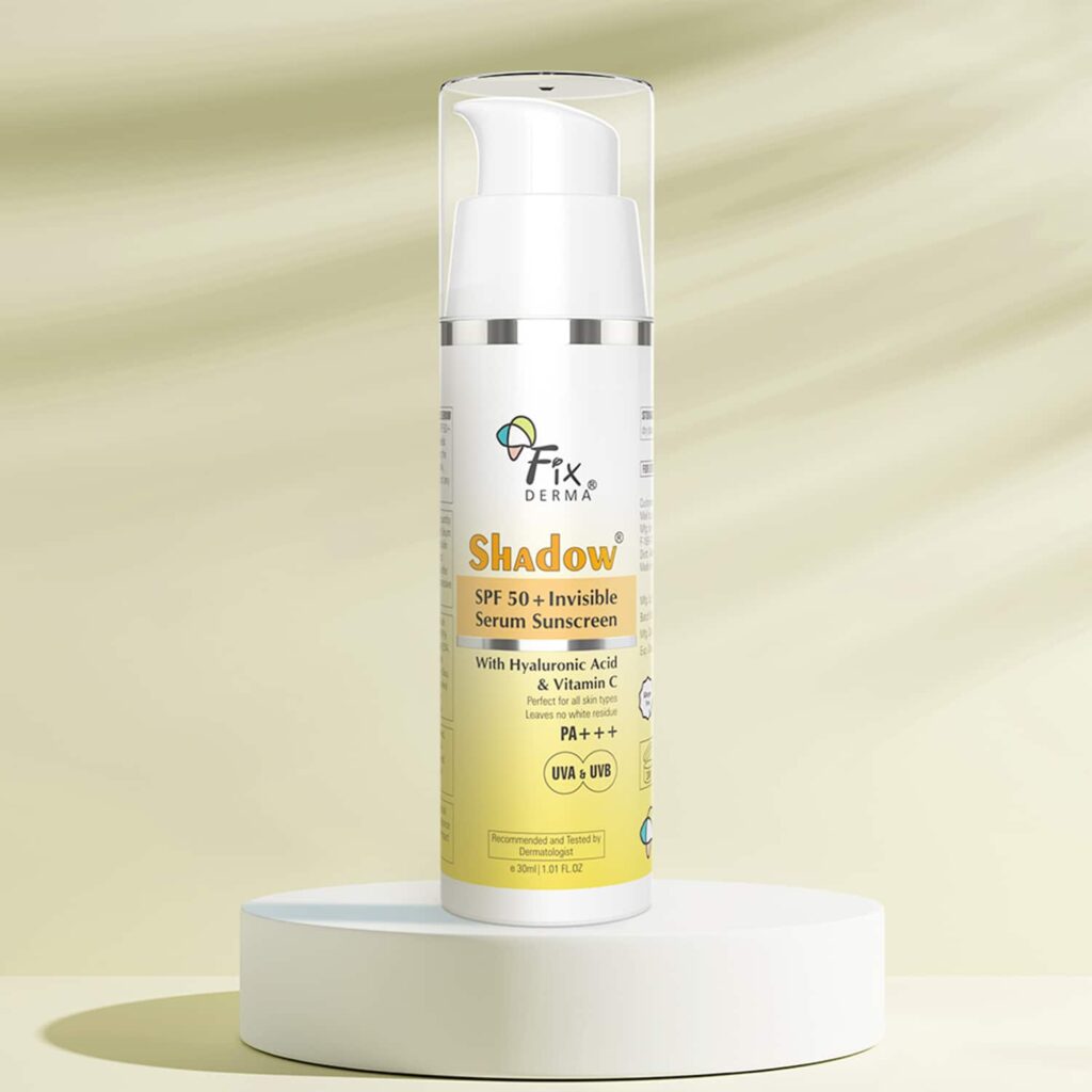 Fixderma Shadow Invisible Serum Sunscreen SPF 50+ PA+++ -With Vitamin C & Hyaluronic Acid (30 ml) - Fixderma