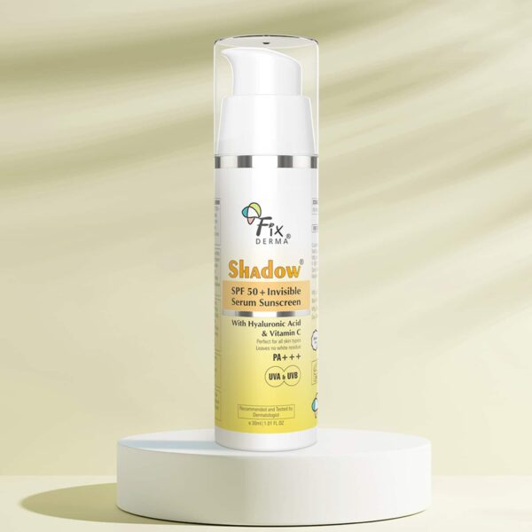 Fixderma Shadow Invisible Serum Sunscreen SPF 50+ PA+++ -With Vitamin C & Hyaluronic Acid (30 ml) - Fixderma
