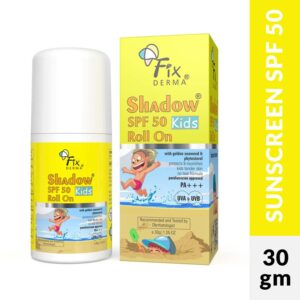 Fixderma Shadow Kids Roll On Sunscreen for Kids SPF 50 with Golden Seaweed & Phytosterol (30g) - Fixderma