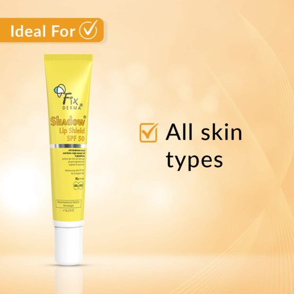 Fixderma Shadow Lip Shield Balm SPF 50 with Theobroma Cacao Seed Butter, Virgin Coconut Oil (15g) - Fixderma