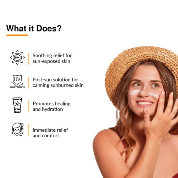 Fixderma Shadow Sun Burn Gel with 20% Aloe Vera Gel & Vitamin E Sunburn Cream for Face (75 g) - Fixderma