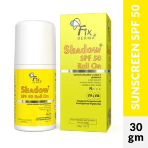 Fixderma Shadow Sunscreen Roll On SPF 50 PA+++ UVA & UVB Protection (30g) - Fixderma