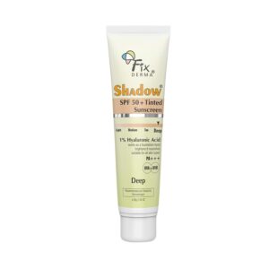 Fixderma Shadow Tinted Sunscreen Deep SPF 50 PA+++ - UVA & UVB Protection, All Skin Types (30 g) - Fixderma