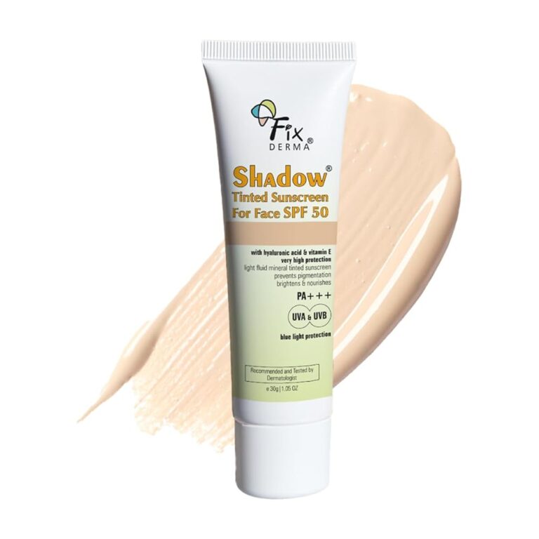 Fixderma Shadow Tinted Sunscreen SPF 50 PA+++ | Sunscreen with Vitamin E I Even Tone I Tinted Foundation Like Finish I UVA & UVB Protection | Lightweight, Broad Spectrum...