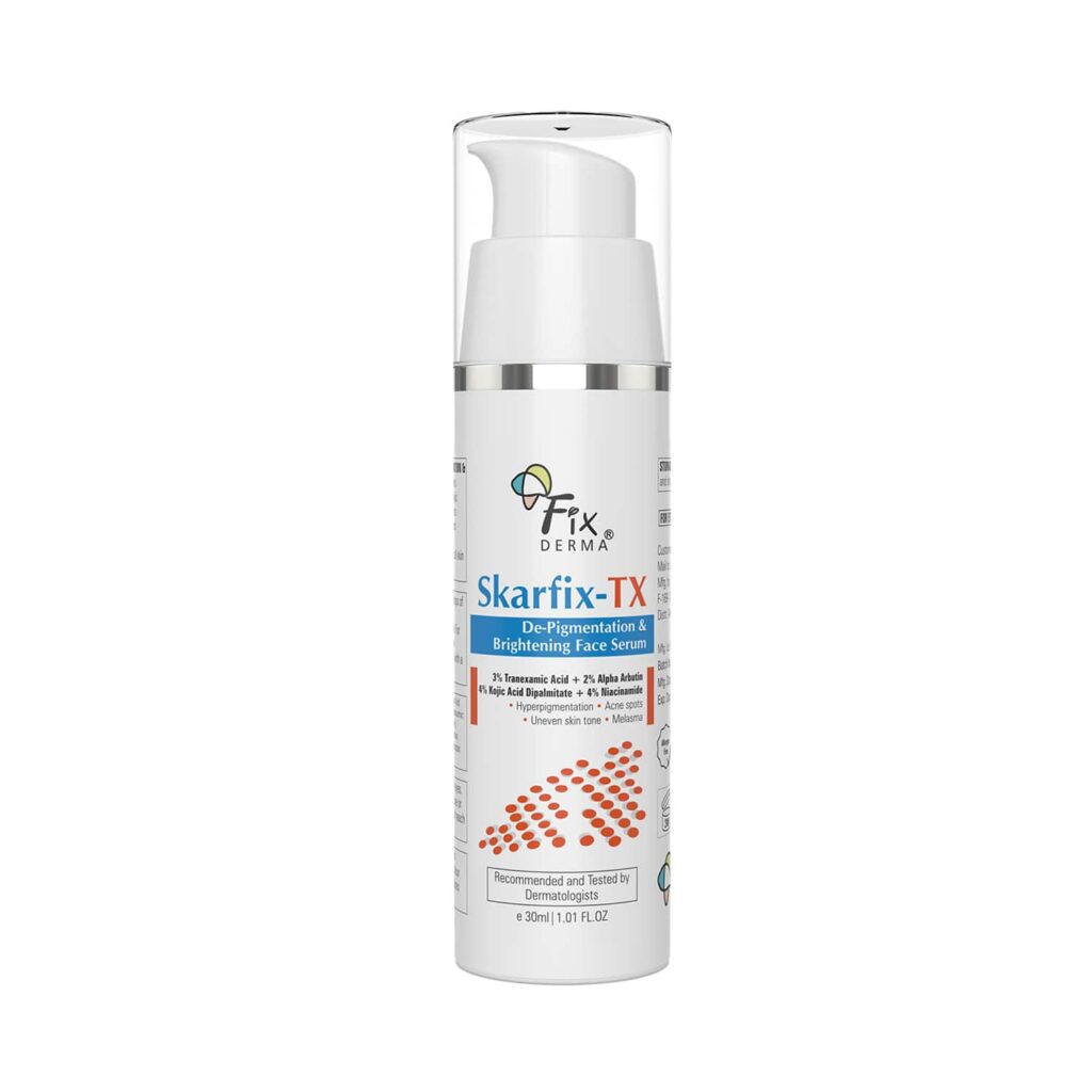 Fixderma Skarfix 4% Kojic Acid Face Serum for Brightening face, Acne Spots, Melasm (30 ml) - Fixderma