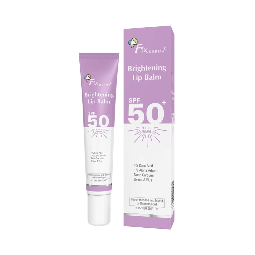 Fixderma SPF 50+ PA+++ 4% Kojic Acid Brightening Lip Balm (15 ml) - Fixderma
