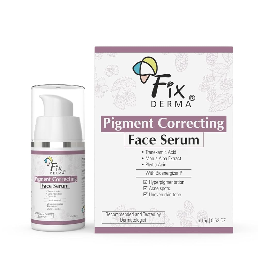 Fixderma Tranexamic Acid Pigment Correcting Serum | Face Serum for Melasma, Hyperpigmentation & Acne Spots | Acne Face Serum for Men & Women - 15g