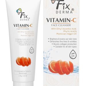 Fixderma Vitamin C Face Cleanser with Ascorbic Acid | facewash woman | Face Wash & Face Cleanser | Face Wash for Oily Skin (All Type Skin) | Face Wash for Women & Men - 75g