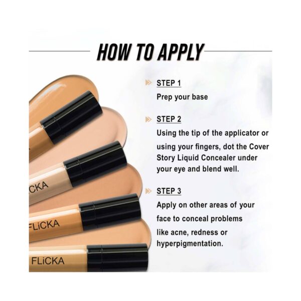 Flicka Cover Story Liquid Concealer - 02.2 Honey - Medium to Deep (8.5 ml) - Flicka