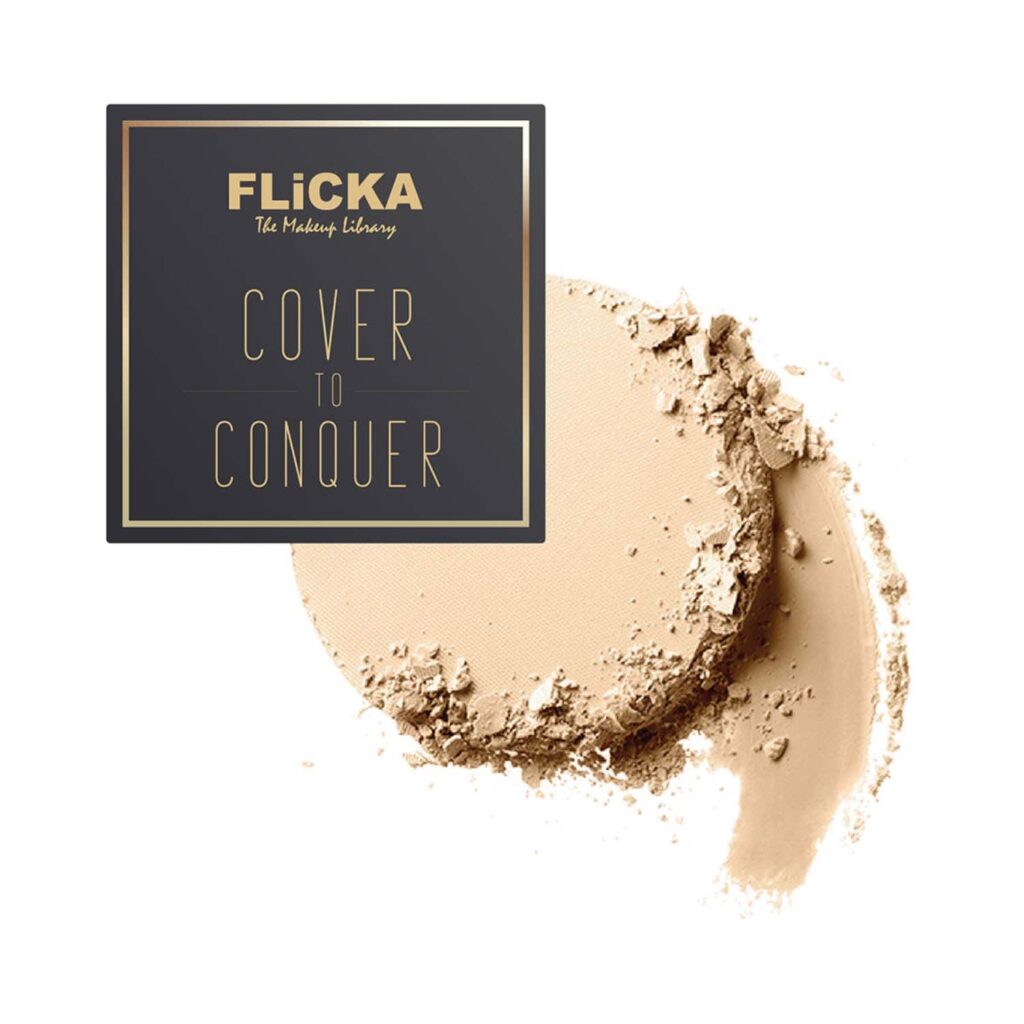 Flicka Cover To Conquer Compact Powder - 03 Caramel - Medium (9 g) - Flicka