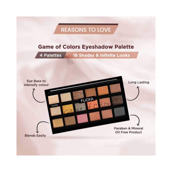 Flicka Game Of Colors Eyeshadow Palette - 02 On Demand (18 g) - Flicka