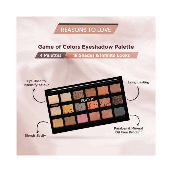 Flicka Game Of Colors Eyeshadow Palette - 03 On First Thought (18 g) - Flicka