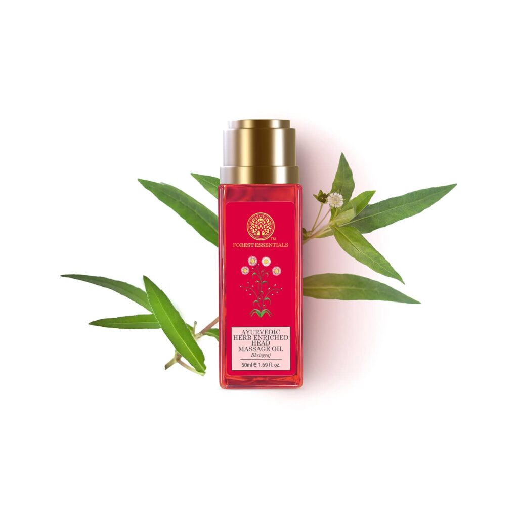 Forest Essentials Bhringraj Ayurvedic Herb Enriched Head Massage Hair Oil (50ml) - Forest Essentials