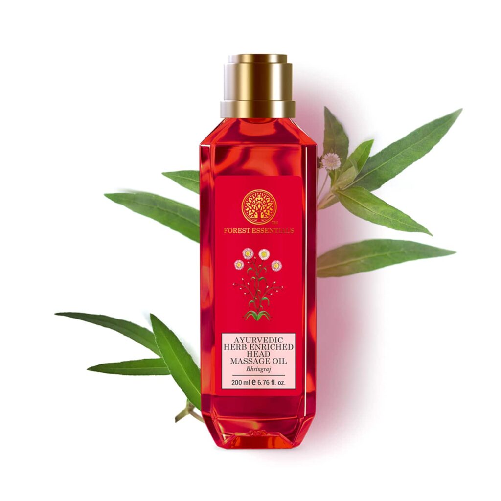 Forest Essentials Bhringraj Ayurvedic Herb Enriched Head Massage Hair Oil (200ml) - Forest Essentials