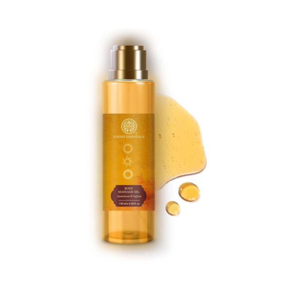 Forest Essentials Body Sandalwood and Saffron Ayurvedic For Soft Skin Massage Oil (130 ml) - Forest Essentials