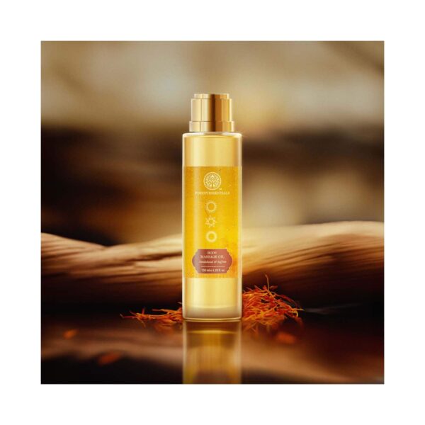 Forest Essentials Body Sandalwood and Saffron Ayurvedic For Soft Skin Massage Oil (130 ml) - Forest Essentials