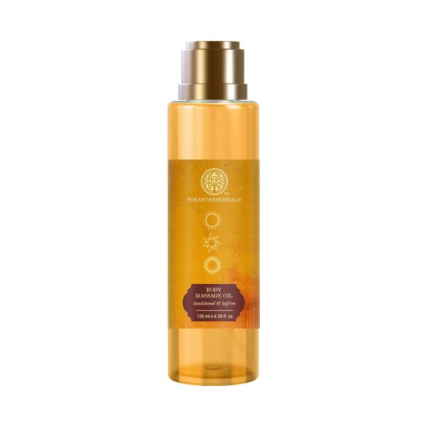 Forest Essentials Body Sandalwood and Saffron Ayurvedic For Soft Skin Massage Oil (130 ml) - Forest Essentials
