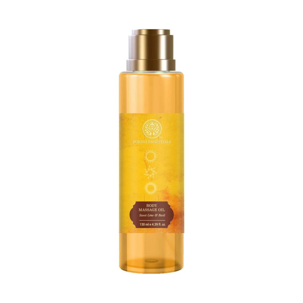 Forest Essentials Body Sweet Lime and Basil Ayurvedic For Soft Skin Massage Oil (130 ml) - Forest Essentials