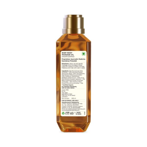 Forest Essentials Dasapushpadi Baby Body Massage Oil (200ml) - Forest Essentials