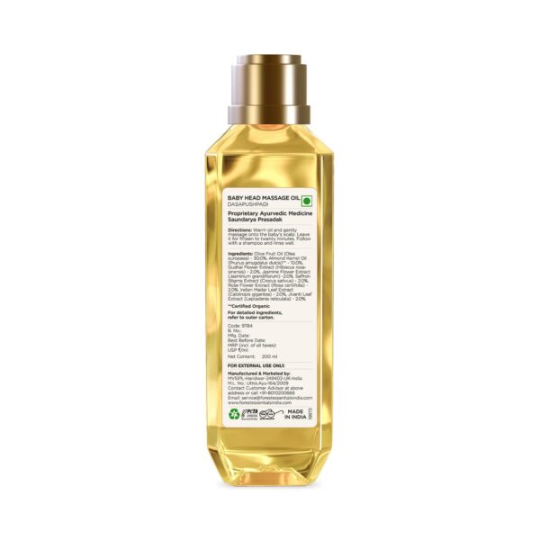 Forest Essentials Dasapushpadi Baby Head Massage Oil (200ml) - Forest Essentials