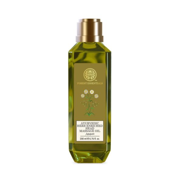 Forest Essentials Japapatti Ayurvedic Herb Enriched Head Massage Hair Oil (200ml) - Forest Essentials