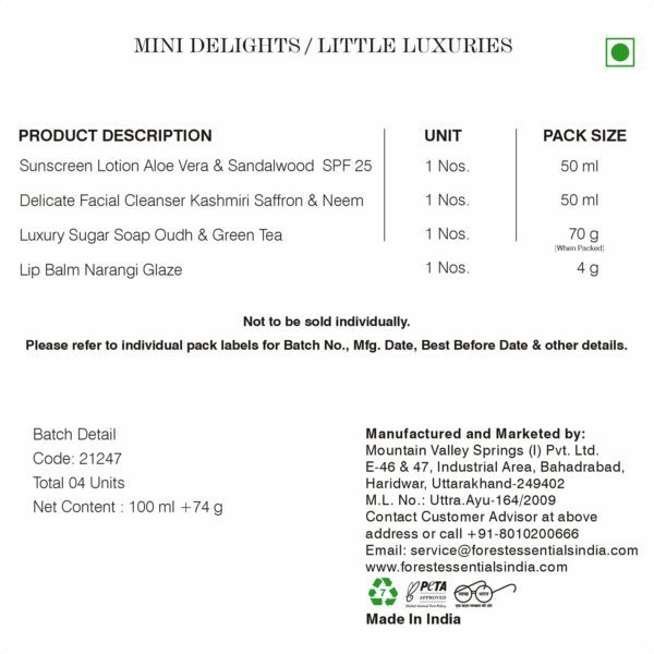 Forest Essentials Mini Delights Gift Box - Skincare Gift set - Forest Essentials