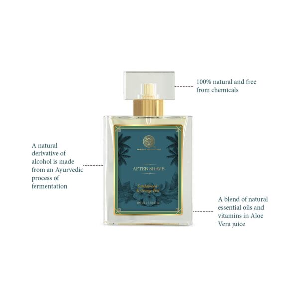 Forest Essentials Sandalwood & Orange Peel After Shave Spray (100ml) - Forest Essentials