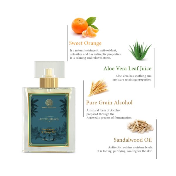 Forest Essentials Sandalwood & Orange Peel After Shave Spray (100ml) - Forest Essentials