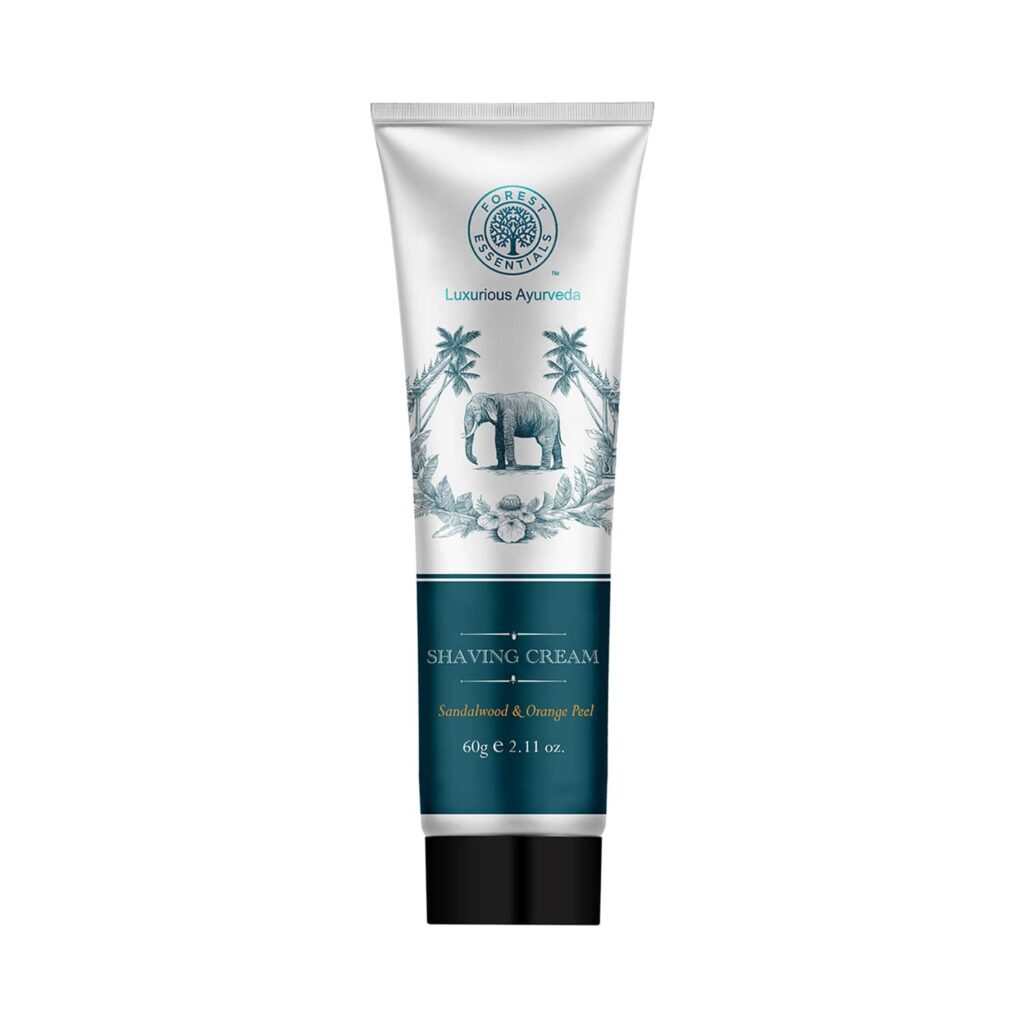 Forest Essentials Sandalwood & Orange Peel Shaving Cream (60g) - Forest Essentials