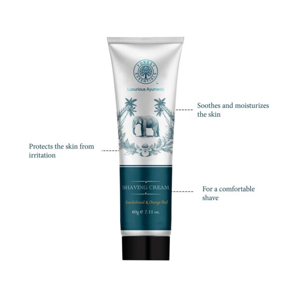 Forest Essentials Sandalwood & Orange Spray (100 ml) & Shaving Cream For Men (60 g) Combo - Forest Essentials