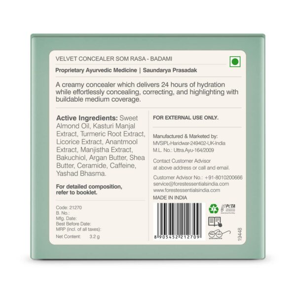 Forest Essentials Som Rasa Velvet Concealer - Badami (3.2g) - Forest Essentials