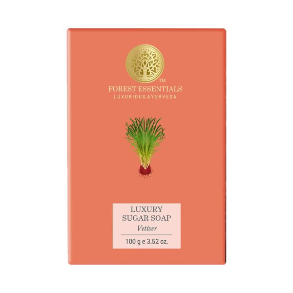 Forest Essentials Vetiver Luxury Sugar Ayurvedic Handmade Soap (100g) - Forest Essentials