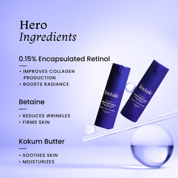 Foxtale 0.15% Encapsulated Retinol Night Serum (30ml) - Foxtale