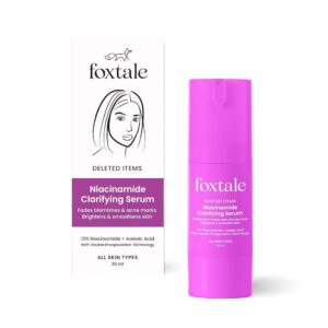 Foxtale 12% Niacinamide Face Serum with Azelaic Acid for Oil Control & Brightening | Reduces Acne, Blemishes & Acne Marks | Brightens & Smoothens Skin | Face Serum for Women &...