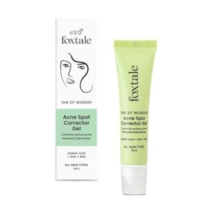 Foxtale 2% Salicylic Acid Acne Spot Corrector Gel with2% Azelaic Acid & 3% Glycolic Acid |Reduces Pimples Overnight | Prevents Acne Scars | For Men & Women | 15 ml