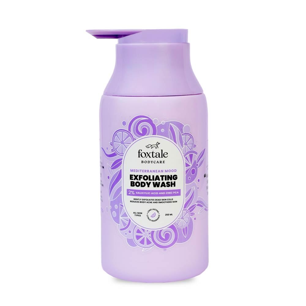 FoxTale 2% Salicylic Acid Exfoliating Body Wash With Zinc Pca|Reduces Body Acne, Strawberry Skin & Ingrown Hair|Smoothens Uneven Texture In 28 Days|Body Wash Men &...