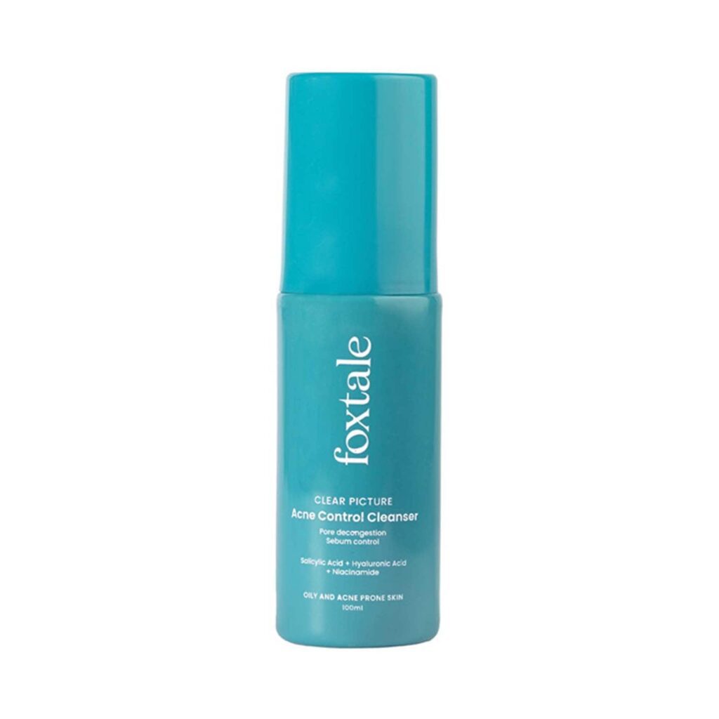 Foxtale Clear Picture Acne Control Cleanser For Oily And Acne Prone Skin Face Wash (100ml) - Foxtale