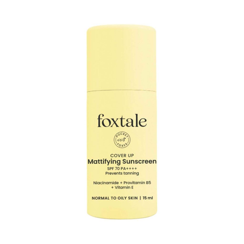 Foxtale Dewy Sunscreen SPF 70 PA++++ With Niacinamide + Provitamin B5 + Vitamin E (15 ml) - Foxtale