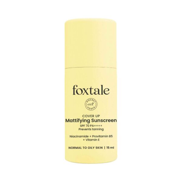 Foxtale Dewy Sunscreen SPF 70 PA++++ With Niacinamide + Provitamin B5 + Vitamin E (15 ml) - Foxtale