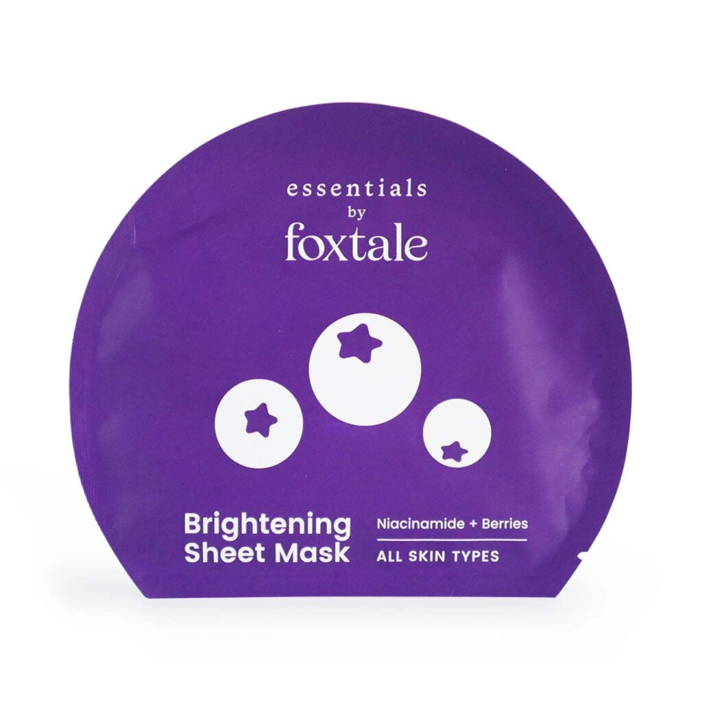 Foxtale Essentials Brightening Sheet Mask With Niacinamide And Berries (26g) - Foxtale